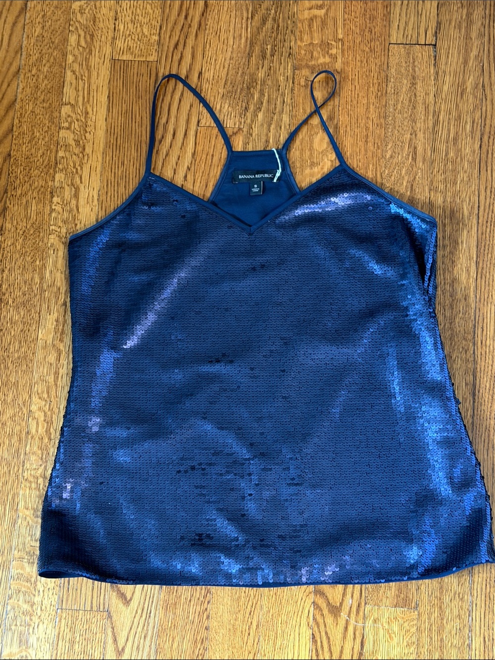 Banana Republic Iridescent Navy Sequin Cami